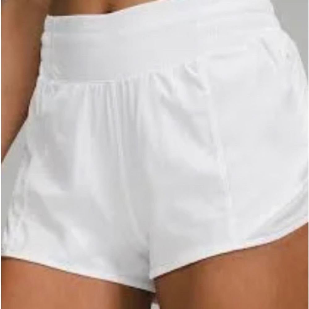 White Lululemon Hottie Hot shorts